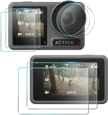 Action Pro Front and Back Tempered Glass for Action 4 Camera(Pack of 6)