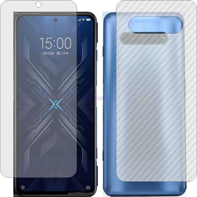 Fasheen Front and Back Tempered Glass for XIAOMI REDMI SHARK 4 PRO (Front Matte Finish & Back 3d Carbon Fiber)(Pack of 2)