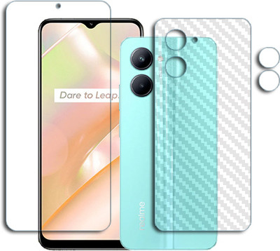 SOMTONE Front and Back Tempered Glass for 1-Realme C33 2023 FRONTBACK SCREEN GUARD(Pack of 1)