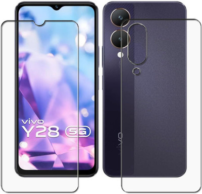 4 YARDS Front and Back Tempered Glass for Vivo Y28 5G(Pack of 1)