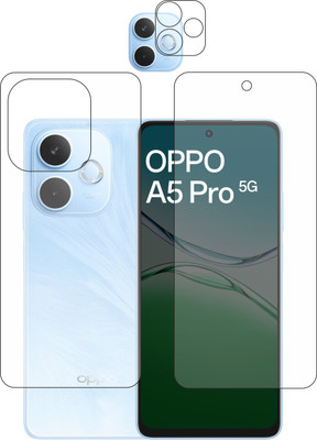 DORADO SHIELD Front and Back Tempered Glass for oppo a5 pro 5g with camera lens(Pack of 3)