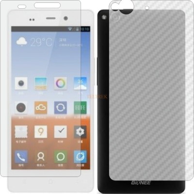 TELTREK Front and Back Tempered Glass for GIONEE ELIFE E6 (Front Matte Finish & Back 3d Carbon Fiber)(Pack of 2)