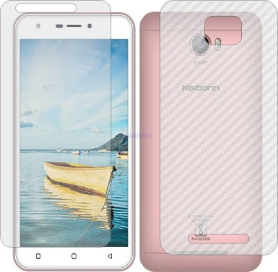 Fasheen Front and Back Tempered Glass for KARBONN K9 VIRAAT 4G (Front Matte Finish & Back 3d Carbon Fiber)(Pack of 2)