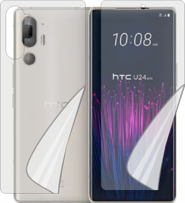 Mobling Front and Back Tempered Glass for HTC U24 Pro (Edge To Edge TPU Full Coverage)(Pack of 1)