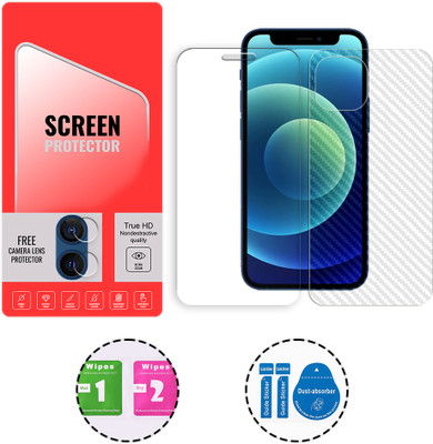 SOMTONE Front and Back Tempered Glass for Apple iPhone 12 mini 5G (1 FREE CAMERA LENS) WITH FRONTBACK SCREEN PROTECTOR(Pack of 1)