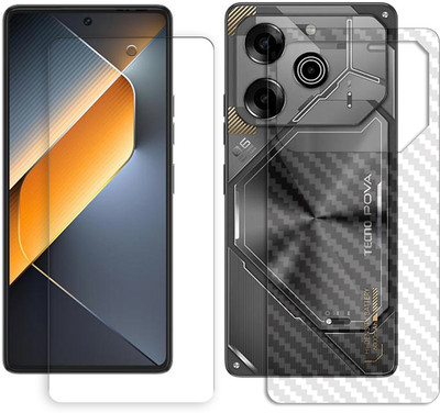 MUTAALI Front and Back Tempered Glass for Tecno Pova 6 Pro(Pack of 2)