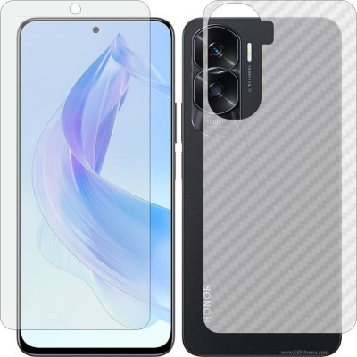 Fasheen Front and Back Tempered Glass for Honor X50i (Matte Front & Carbon Fiber Skin for Back)(Pack of 2)