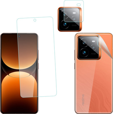 Ten To 11 Front and Back Tempered Glass for Realme GT 7, Realme GT 7 [With Rear Camera Lens Guard](Pack of 3)