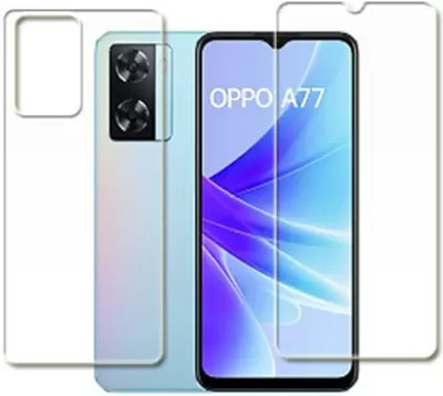 SOLIVAGANT Front and Back Tempered Glass for Oppo A77(Pack of 2)