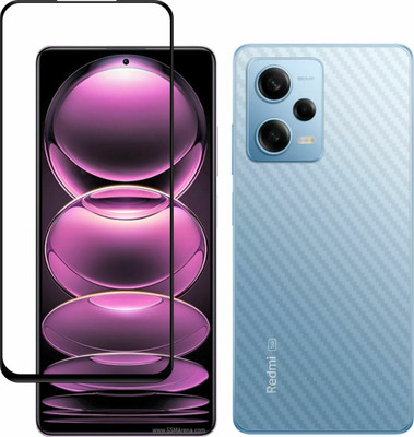 Vatsin Front and Back Tempered Glass for Redmi Note 12 Pro 5G, Redmi Note 12 Pro 5G [Back Carbon Fiber](Pack of 2)