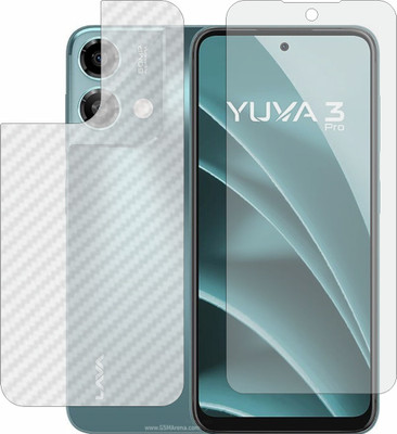 Mobling Front and Back Tempered Glass for Lava Yuva 3 Pro(Pack of 2)