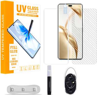 SOMTONE Front and Back Tempered Glass for Honor 200 Pro 5G Tempered Glass Screen Protector ( 1 UV TEMPERED GLASS SCREEN PROTECTOR + 1 BACK CARBON FIBER SKIN + CAMERA LENS PROTECTOR ) UV01(Pack of 1) SOMTONE Front and Back Tempered Glass for Honor 200 Pro 5G Tempered Glass Screen Protector ( 1 UV TEMPERED GLASS SCREEN PROTECTOR + 1 BACK CARBON FIBER SKIN + CAMERA LENS PROTECTOR ) UV01(Pack of 1)