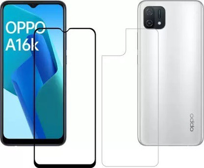MUTAALI Front and Back Tempered Glass for Oppo A16K fb(Pack of 1)