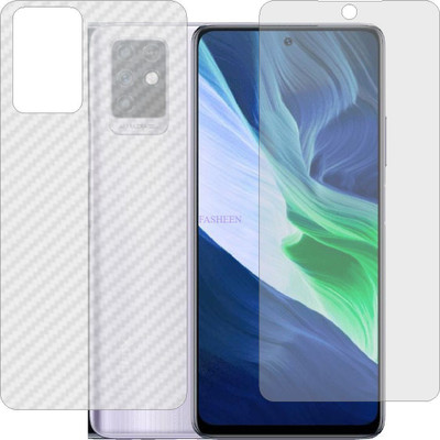 Fasheen Front and Back Tempered Glass for INFINIX HOT 10 S NFC (Front Matte Finish & Back 3d Carbon Fiber)(Pack of 2)
