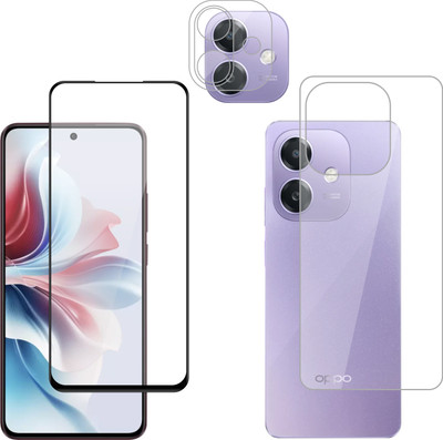 Vatsin Front and Back Tempered Glass for Oppo A3x 5G, Oppo A3x 5G [With Rear Camera Lens Guard](Pack of 3)