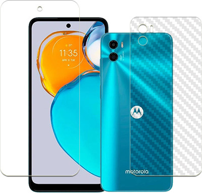 SOMTONE Front and Back Tempered Glass for Motorola Moto E22s FRONT BACK(Pack of 1)