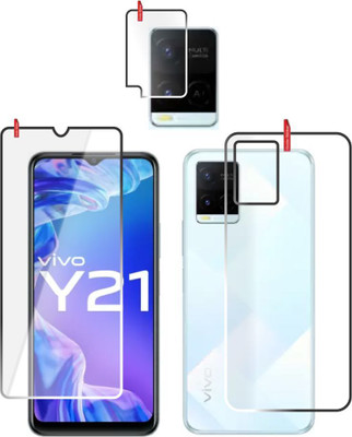 chakoor Front and Back Tempered Glass for VIVO Y21, Y21S ,Y21A, Y21E, Y21T, Y33T, Y33S,(Pack of 3)