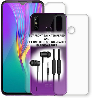 ARBAN Front and Back Tempered Glass for Infinix Smart 4 FRONT BACK TEMPERED GLASS BUY AND GET EARPHONE FREE(Pack of 1)