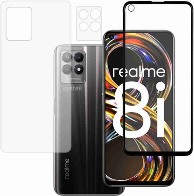 MUTAALI Front and Back Tempered Glass for Realme 8i(Pack of 1)