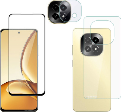 Vatsin Front and Back Tempered Glass for Realme C63 5G, Realme C63 5G [With Rear Camera Lens Guard](Pack of 3)