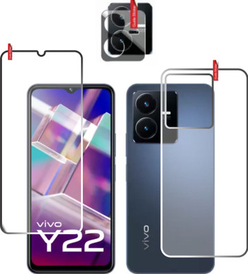 chakoor Front and Back Tempered Glass for VIVO Y22(Pack of 3)