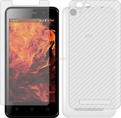 TELTREK Front and Back Tempered Glass for LYF FLAME 1 (Front Matte Finish & Back 3d Carbon Fiber)(Pack of 2)