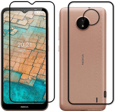 SOMTONE Front and Back Tempered Glass for NOKIA C20(Pack of 1)