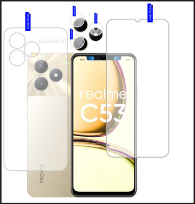 RAOSHIELD Front and Back Tempered Glass for realme C53, (Flexible)(Pack of 3)