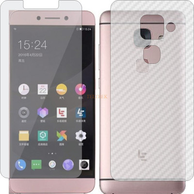 TELTREK Front and Back Tempered Glass for LETV LEECO LE MAX2 (Front Matte Finish & Back 3d Carbon Fiber)(Pack of 2)