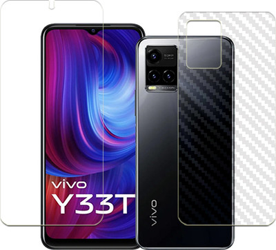 SOMTONE Front and Back Tempered Glass for vivo Y33t FRONT BACK(Pack of 1)