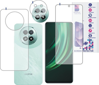 DESIBUZZ Front and Back Tempered Glass for realme 13 5G with camera lens(Pack of 3)