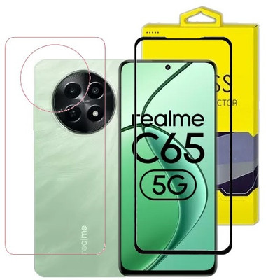 KMPERED Front and Back Tempered Glass for Realme C65 5G(Pack of 1)