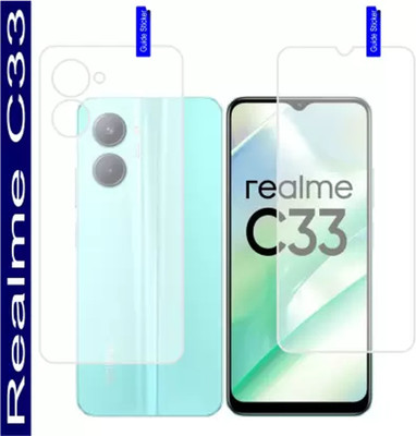 Prsky Front and Back Tempered Glass for Realme C33(Pack of 2)