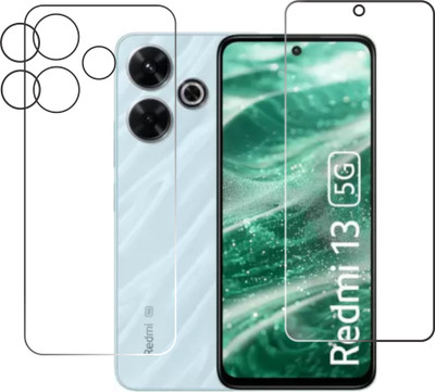 chakoor Front and Back Tempered Glass for Redmi 13 5G(Pack of 2)
