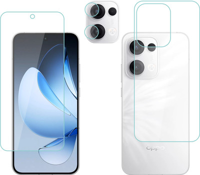 Vatsin Front and Back Tempered Glass for Oppo Reno 13 5G(Pack of 3)