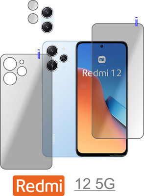 Cinzia Front and Back Tempered Glass for REDMI 12 5G(Pack of 3)