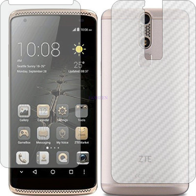 Fasheen Front and Back Tempered Glass for ZTE AXON MINI (Front Matte Finish & Back 3d Carbon Fiber)(Pack of 2)