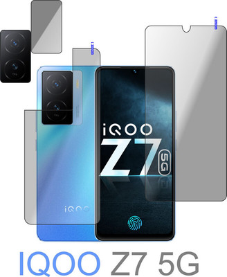 PONDRIK Front and Back Tempered Glass for IQOO Z7 5G(Pack of 2)