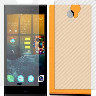 TELTREK Front and Back Tempered Glass for INTEX FISH (Front Matte Finish & Back 3d Carbon Fiber)(Pack of 2)