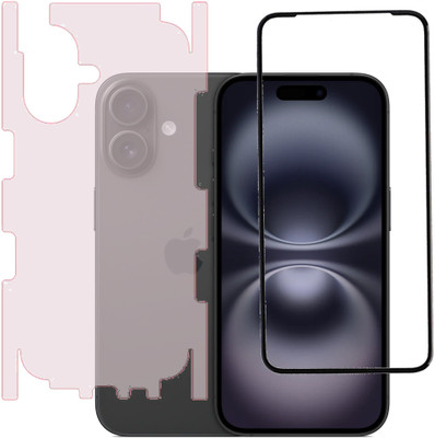 AARERED Front and Back Tempered Glass for iphone 16, IPHONE 16(Pack of 1)