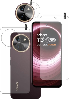 DORADO SHIELD Front and Back Tempered Glass for vivo t3x 5g with camera lens(Pack of 3)