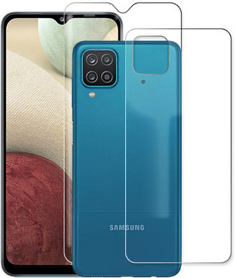 SOMTONE Front and Back Tempered Glass for Samsung Galaxy A12(Pack of 1)