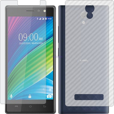 Fasheen Front and Back Tempered Glass for LAVA X38 (Front Matte Finish & Back 3d Carbon Fiber)(Pack of 2)