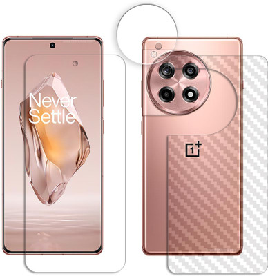 SOMTONE Front and Back Tempered Glass for OnePlus Ace 3 FRONTBACK AND CAMERA LENS SCREEN GUARD(Pack of 1)