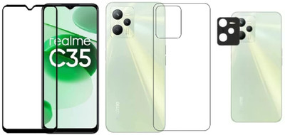 FINCH Front and Back Tempered Glass for Realme C35(Pack of 3)