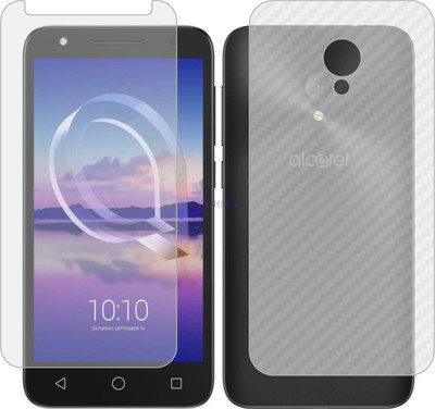 Fasheen Front and Back Tempered Glass for ALCATEL U5 HD (Front Matte Finish & Back 3d Carbon Fiber)(Pack of 2)