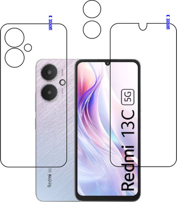 Cinzia Front and Back Tempered Glass for REDMI 13C 5G(Pack of 3)