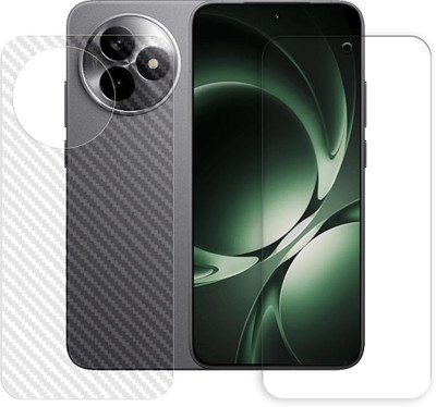 SOMTONE Front and Back Tempered Glass for Xiaomi Redmi K80 Ultra 5G Front Back Tempered Glass Screen Protector | Anti-Scratch | Edge to Edge Full Coverage | 9H Hardness ( 1 FRONT TEMPERED GLASS PROTECTOR + 1 BACK CARBON FIBER SKIN )(Pack of 1)
