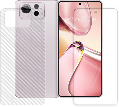 SOMTONE Front and Back Tempered Glass for Asus Zenfone 12 Ultra 5G Tempered Glass Screen Protector | Anti-Scratch | Edge to Edge Full Coverage | 9H Hardness (1 FRONT TEMPERED GLASS PROTECTOR + 1 BACK CARBON FIBER SKIN)(Pack of 1) SOMTONE Front and Back Tempered Glass for Asus Zenfone 12 Ultra 5G Tempered Glass Screen Protector | Anti-Scratch | Edge to Edge Full Coverage | 9H Hardness (1 FRONT TEMPERED GLASS PROTECTOR + 1 BACK CARBON FIBER SKIN)(Pack of 1)