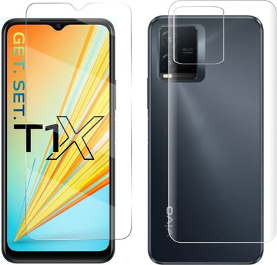 4 YARDS Front and Back Tempered Glass for Vivo T1x(Pack of 1)